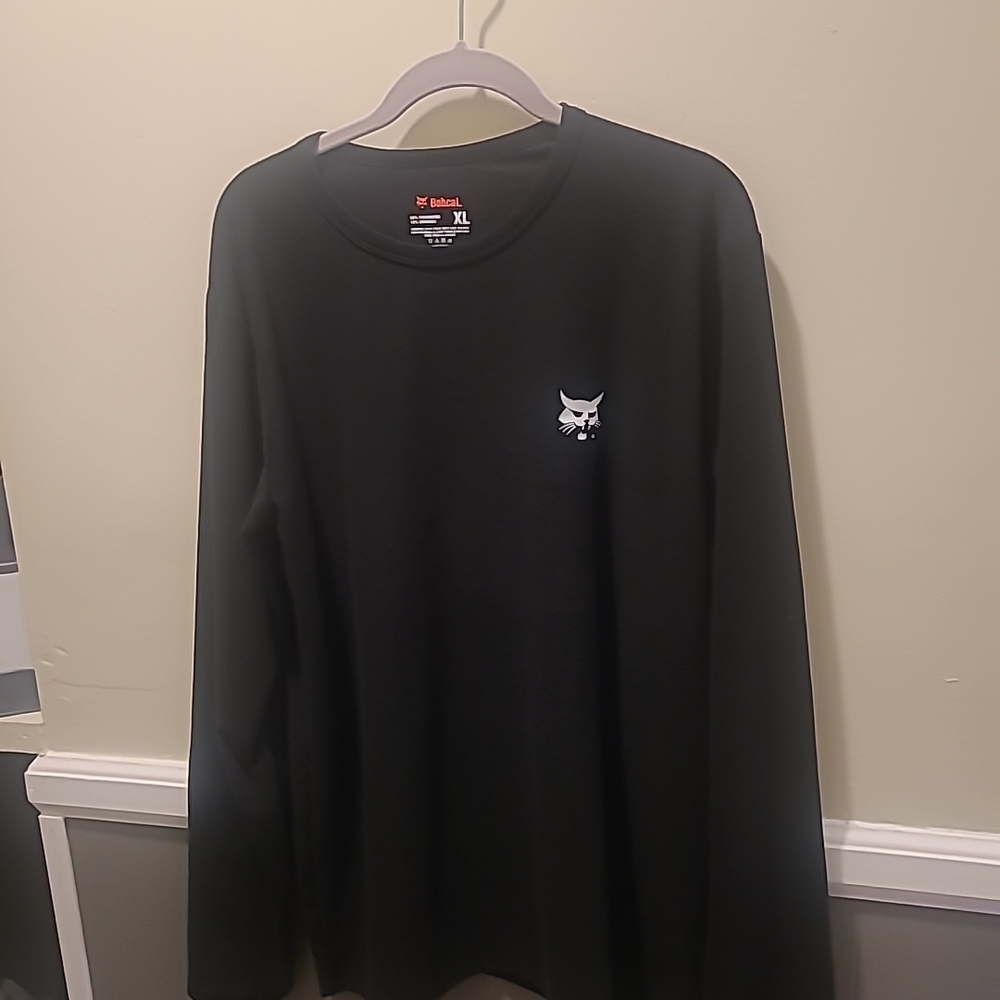 Bobcat Performance Base Layer Long Sleeve Shirt Top BLACK, XL